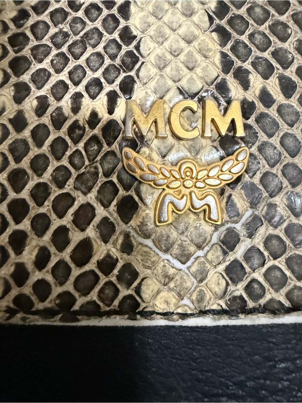 MCM  Authentic  Python Embossed Crossbody Bag - Picture 12 of 12